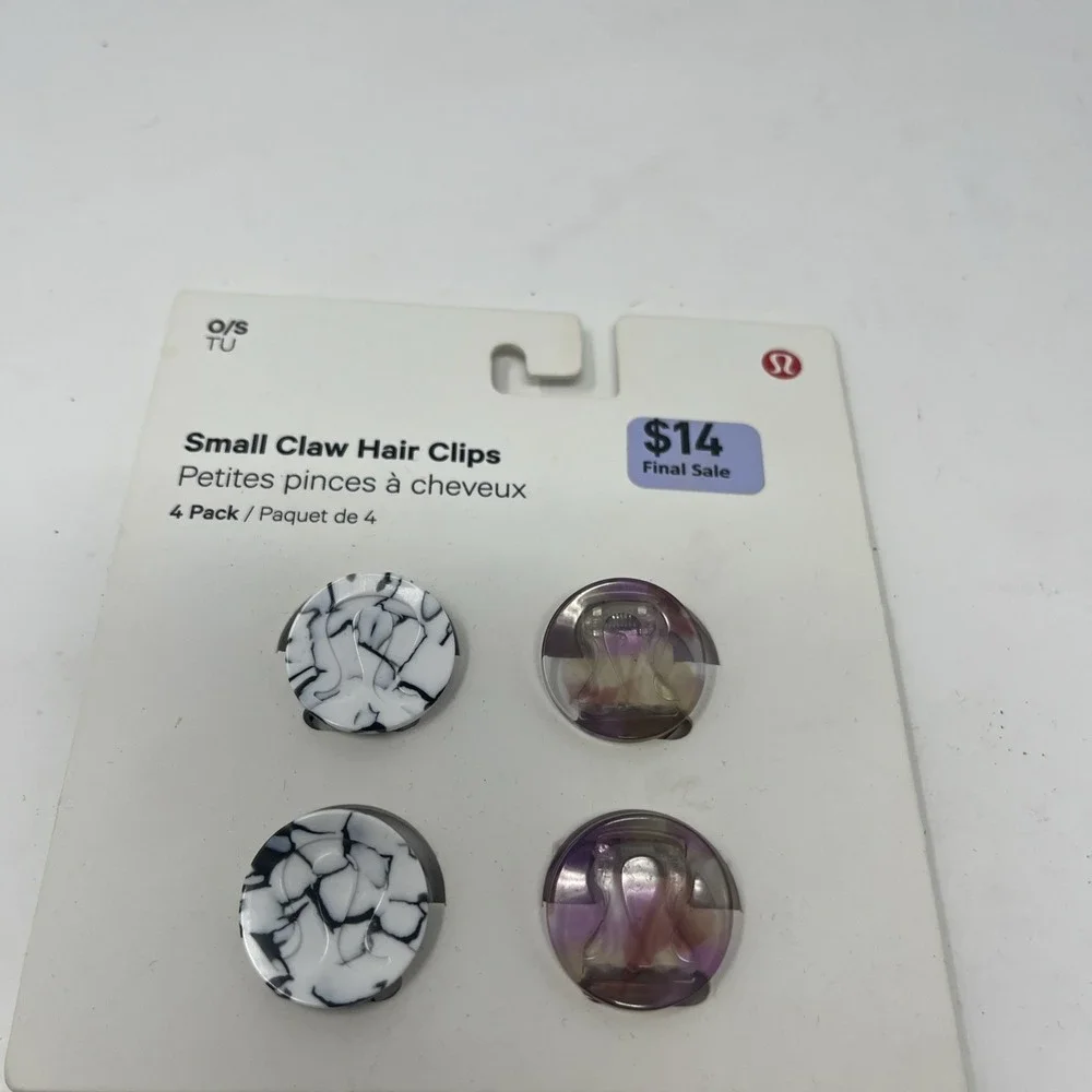 Lululemon Small Claw Hair Clip ONE SIZE 4 Pack NEW